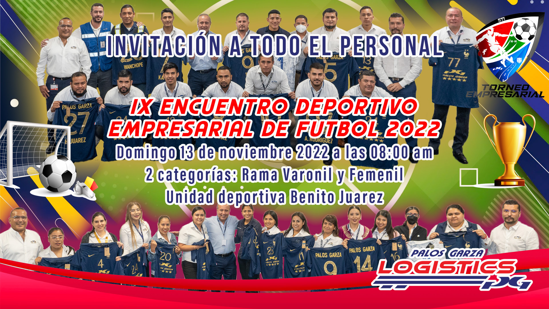 Invitación- IX Encuentro deportivo empresarial de futbol 2022